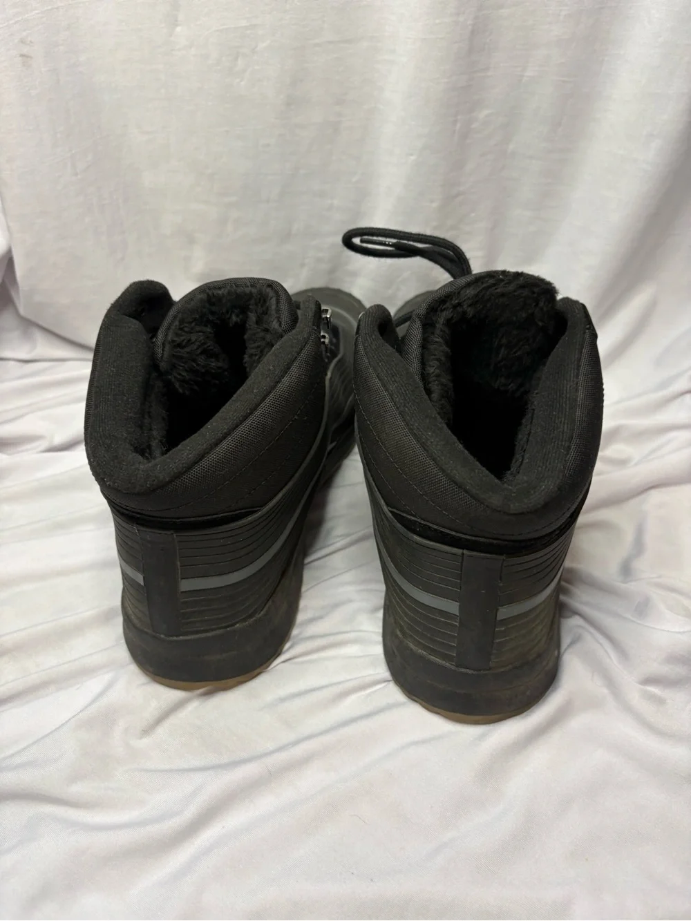 Men's Black High-Top Waterproof Lace-Up Boots
